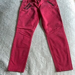 Gap. Super skinny jeans. Size 8.  Cranberry red.​